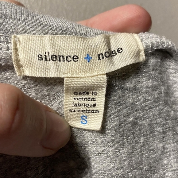Silence + Noise Urban Outfitters Sweatshirt Drawstring Dress Grey Women's Small - Picture 6 of 7
